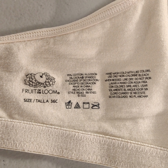 Fruit of the Loom size 36C tan front closure push-up bra - Picture 12 of 12